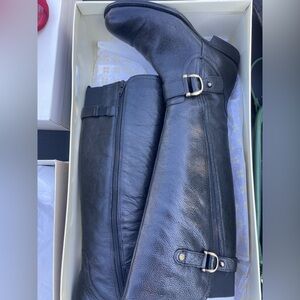 Naturalizer Black Leather Riding Boots
